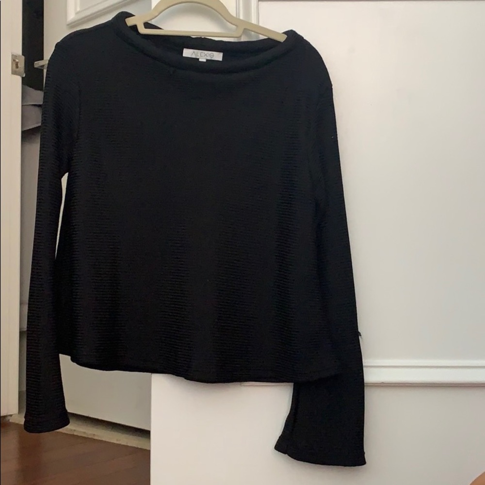 Alexis Boatneck Knit Sweater in Black